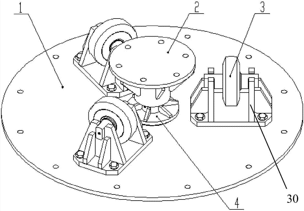 Combined slewing bearing device