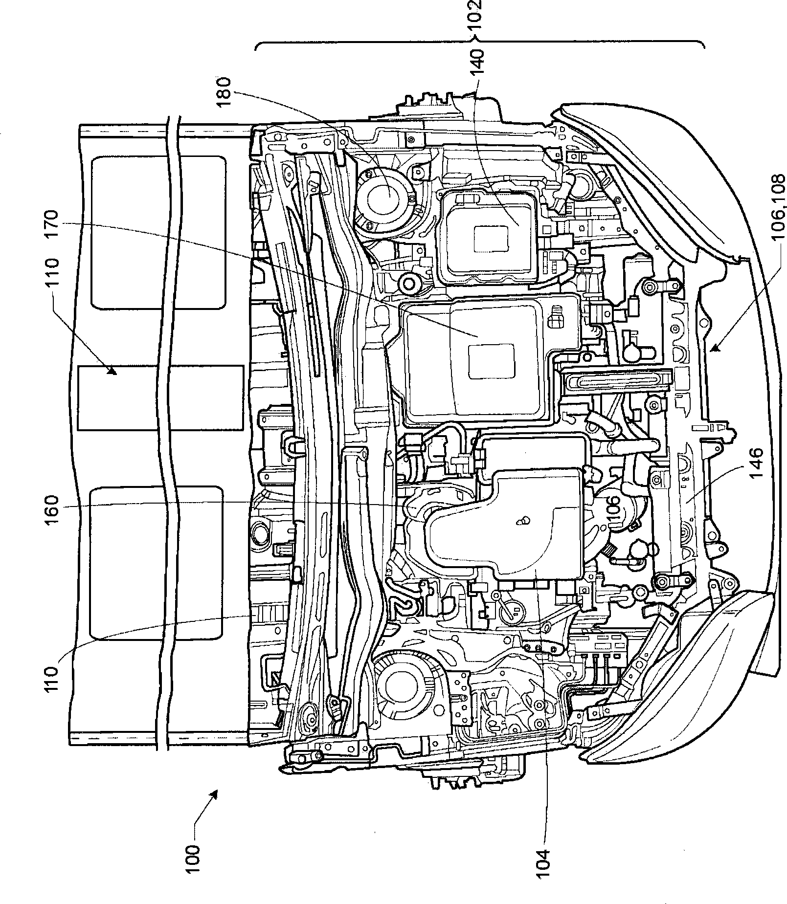 Hybrid vehicle with changeover panel assembly
