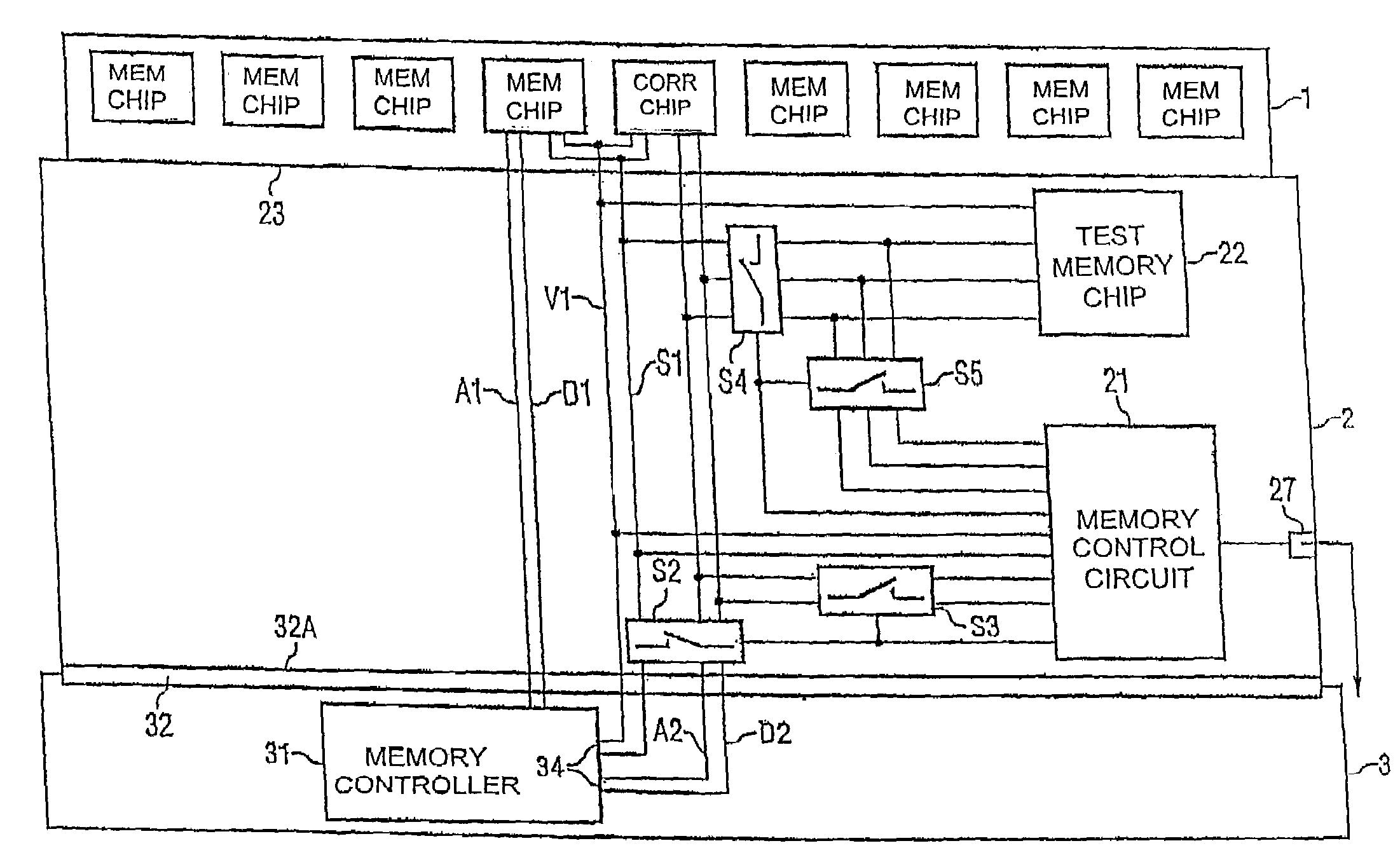 Method for testing a memory chip and test arrangement
