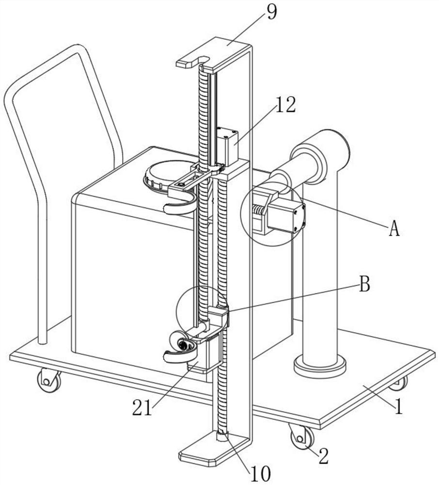 Mechanical tree whitewashing device for forestry