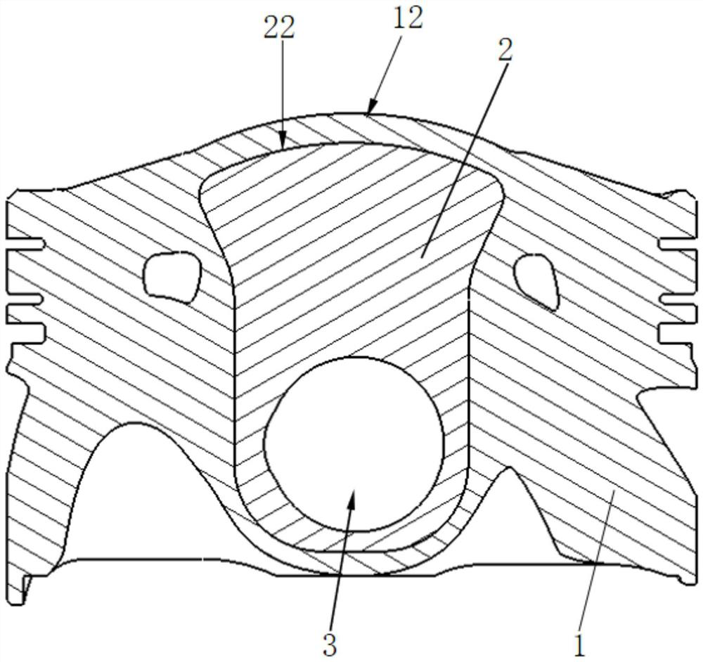 A composite piston and engine