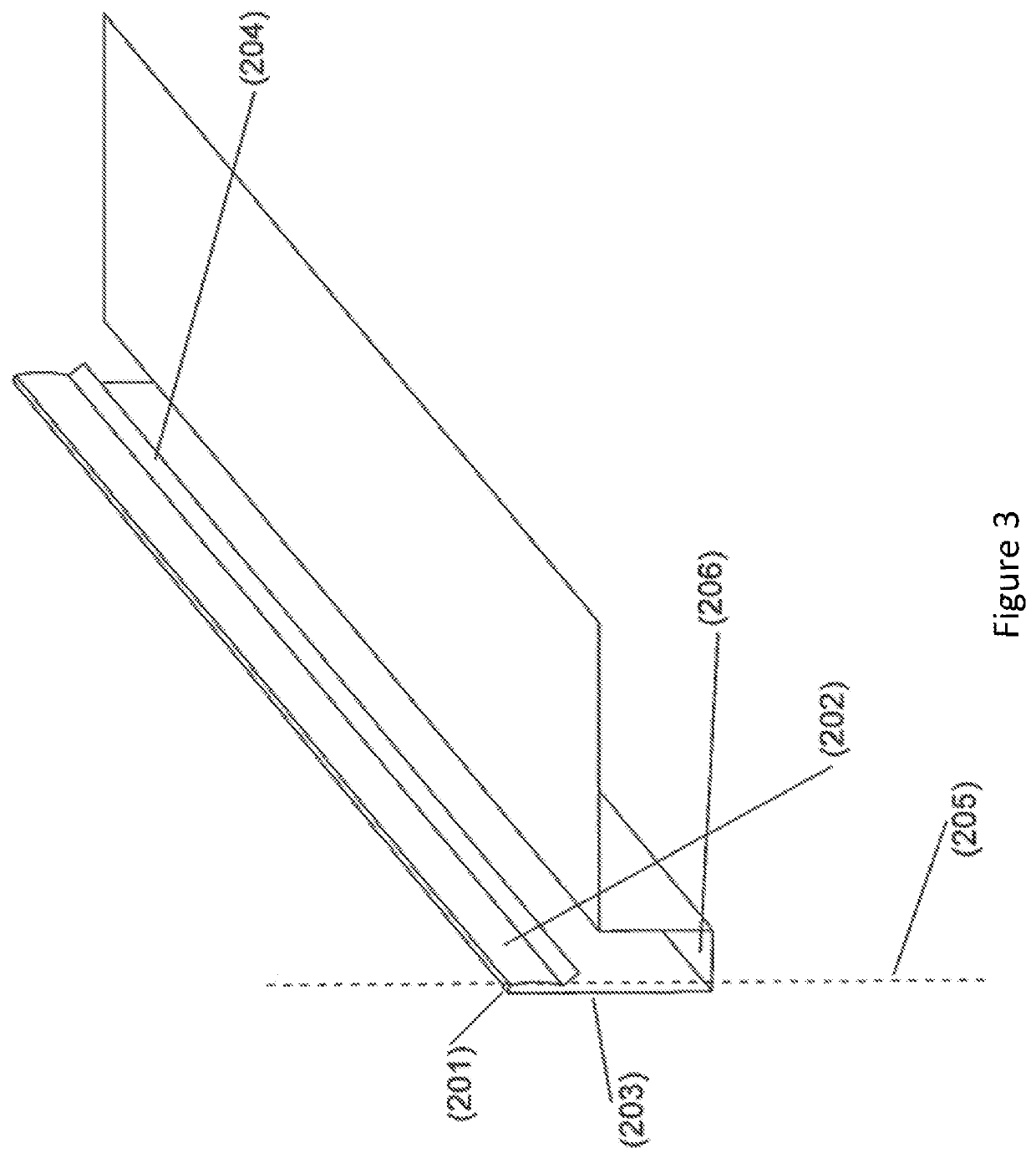 Rake gutter, gutter cutting edge, and gutter and shingle