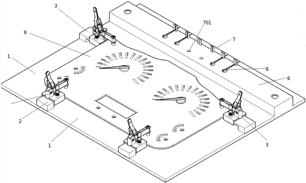 Automobile instrument pointer assembly fixture