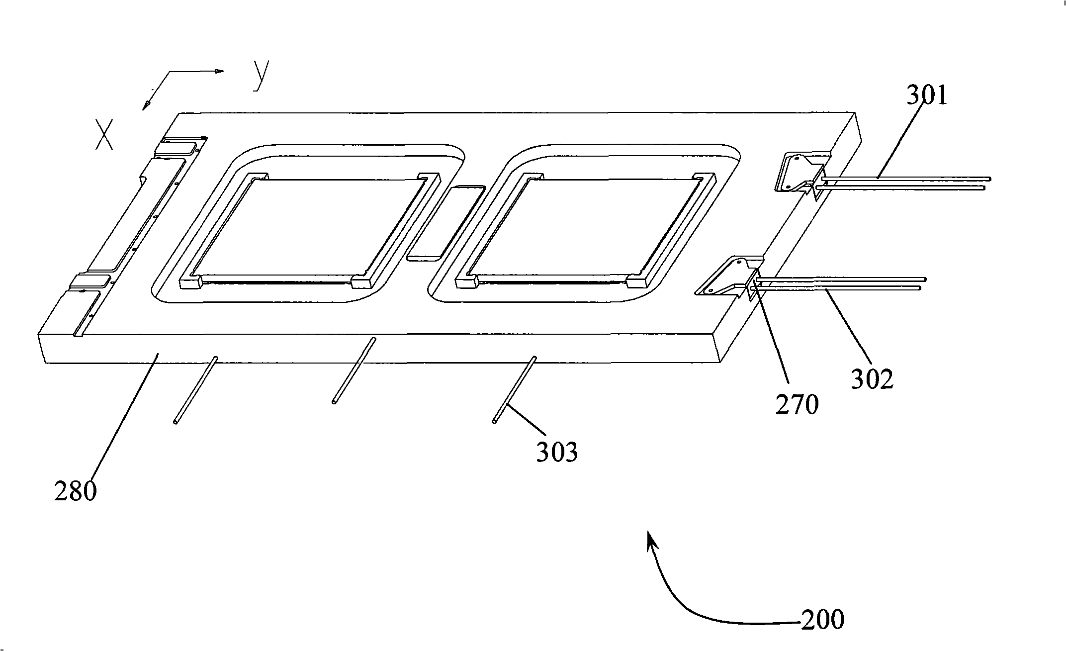 Mask-plate bearing bed and photo-etching device and double-exposure method thereof