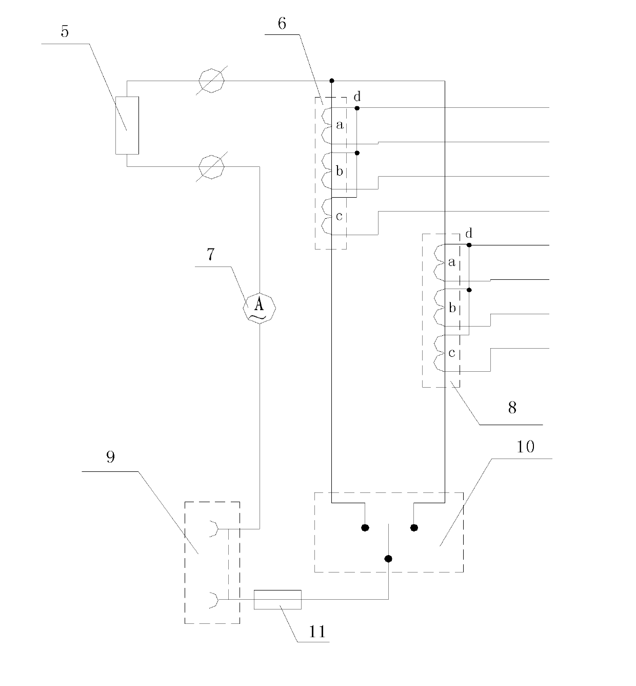 Heating control box detection device of airplane windshield