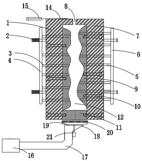 A kind of microwave heating resin sand core forming device and method thereof