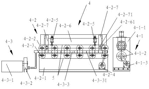 Device for producing continuous glass fiber fabric thermoplastic laminated pressure plate