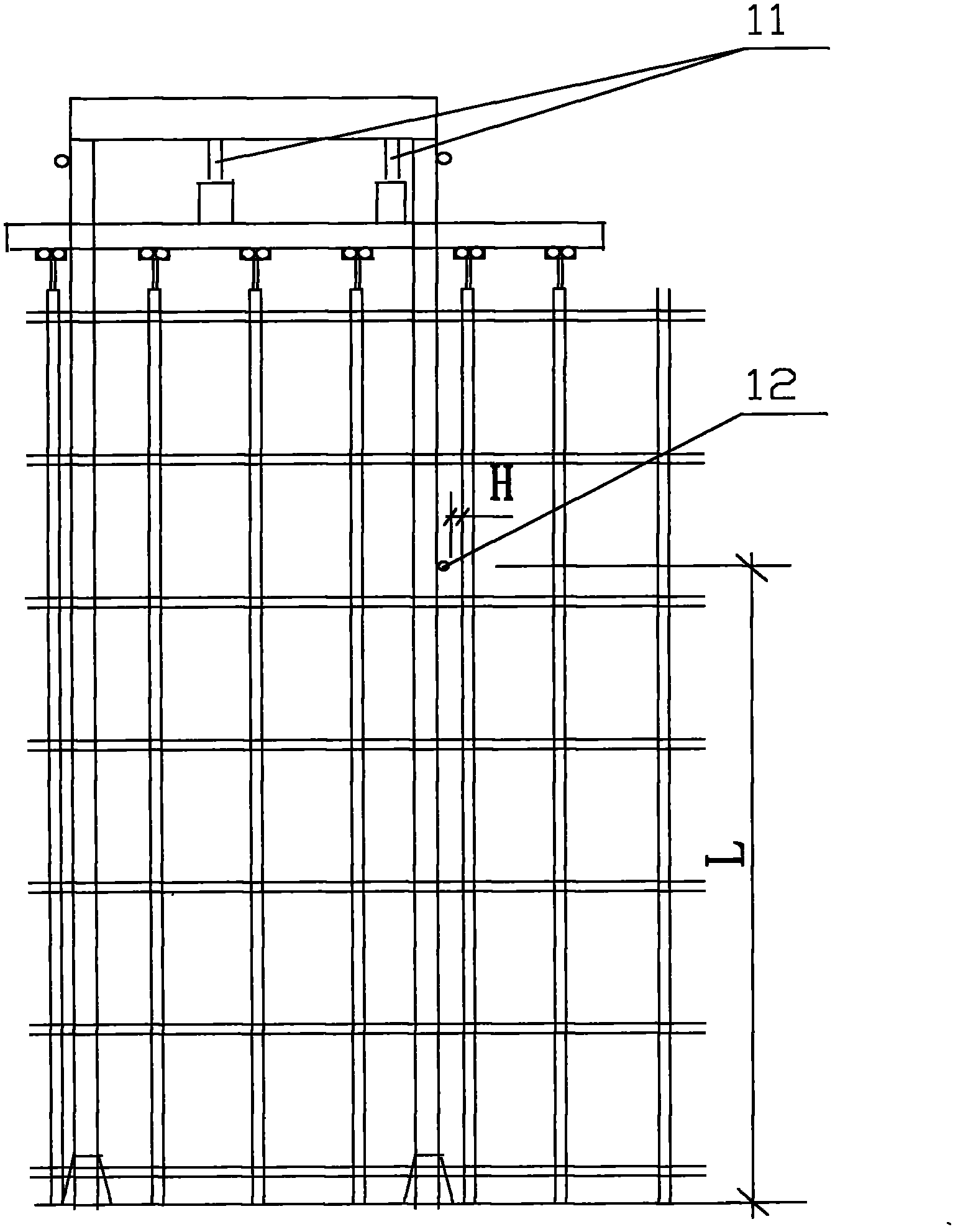 Method for increasing wall connecting piece and improving and determining bearing capacity of support frame
