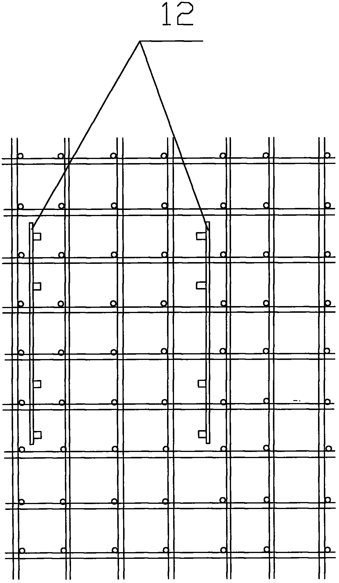 Method for increasing wall connecting piece and improving and determining bearing capacity of support frame