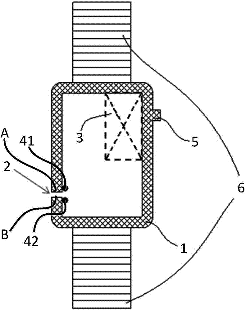 NFC device of wearable device with metal outer frame and wearable device
