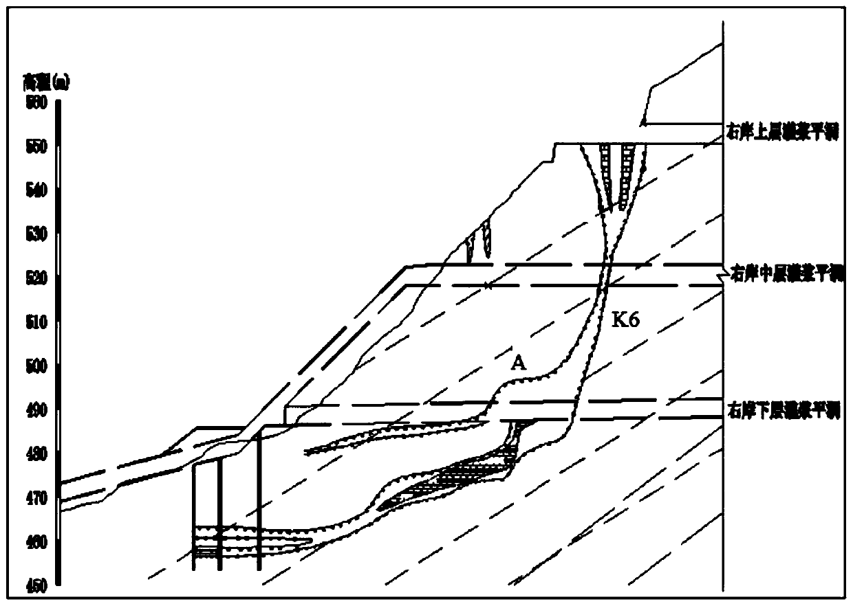 A method for safe protection of high and narrow large karst cave cavities