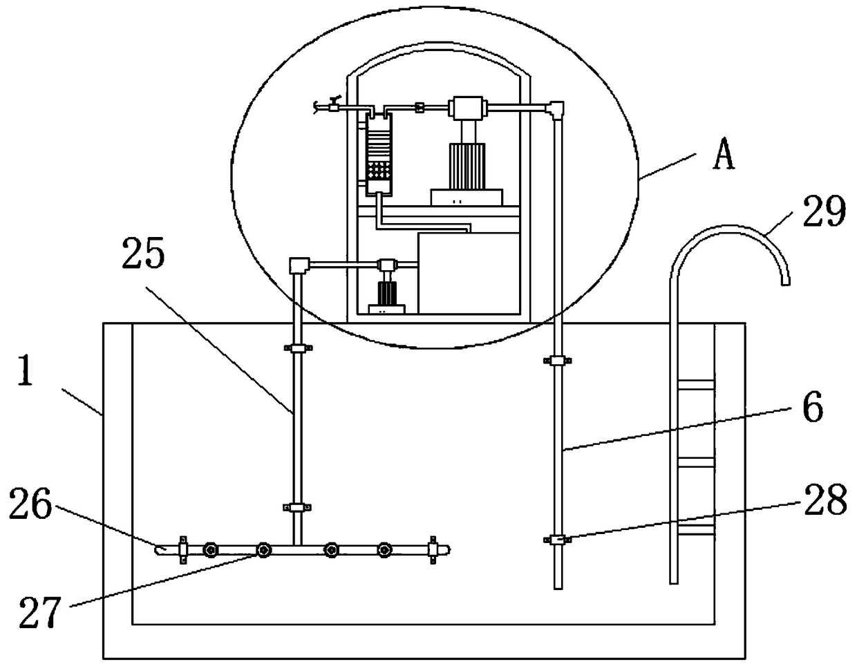 Large-scale flowing water hydrotherapy apparatus for medical treatment