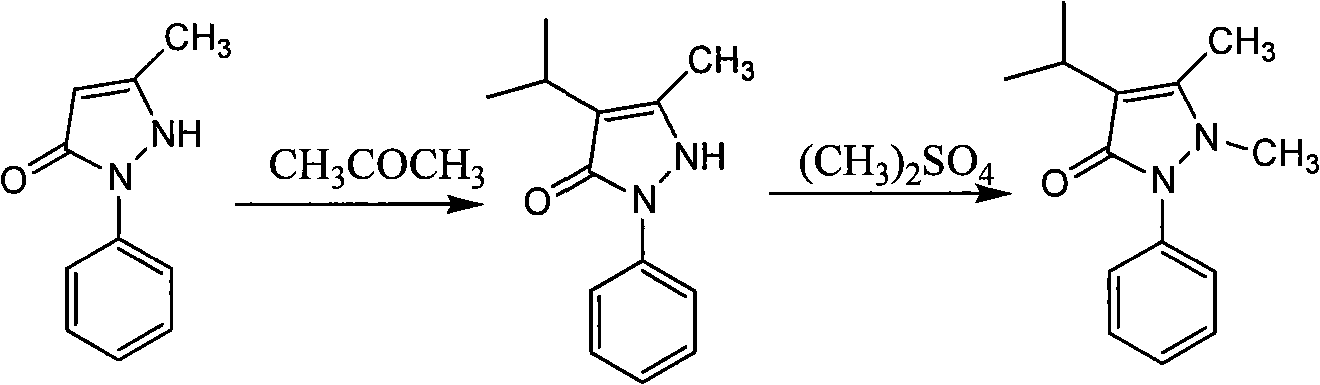 Low-voltage hydrogenation process of isopropyl pyrazolone