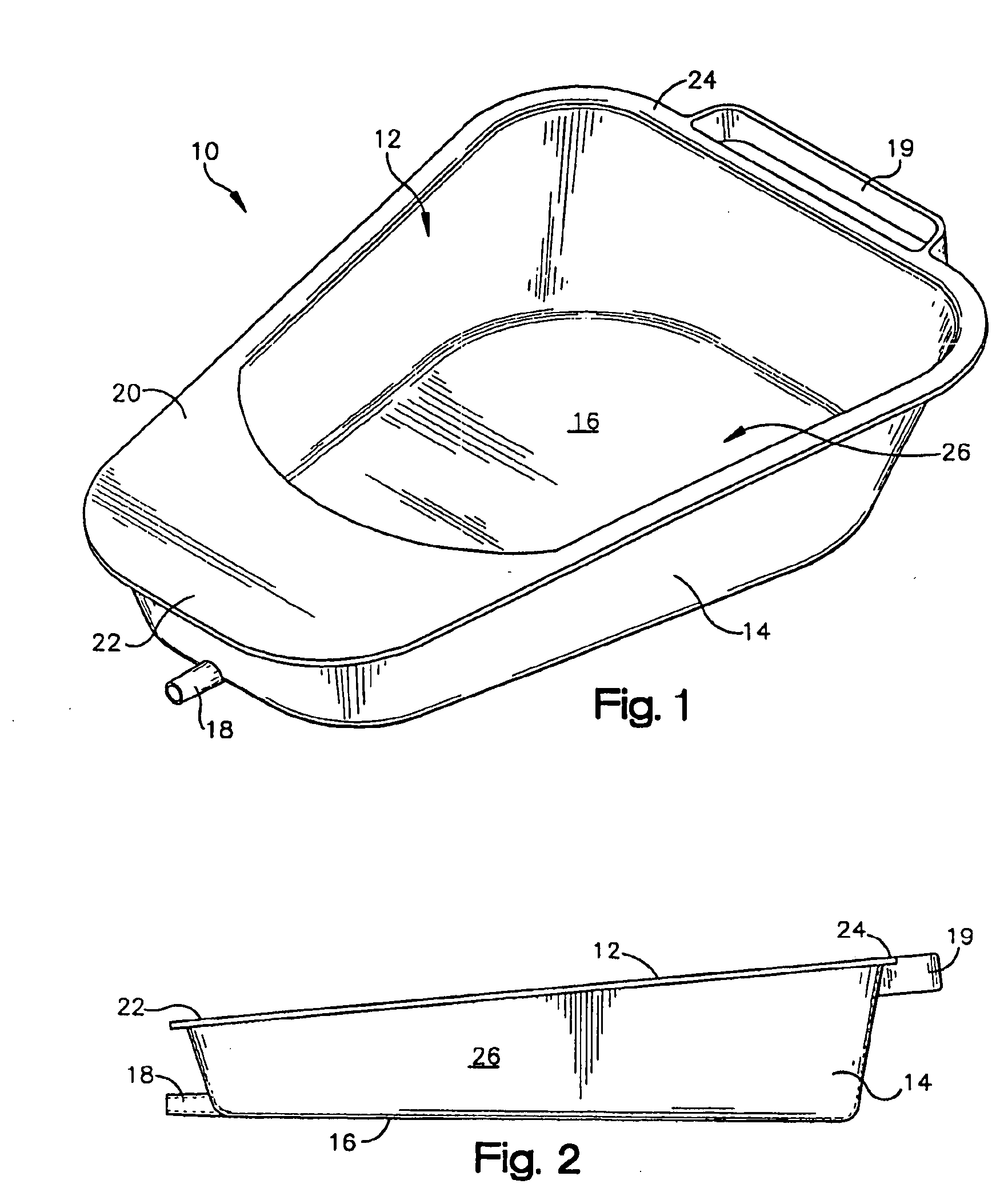 Bedpan and method for removal of the contents thereof