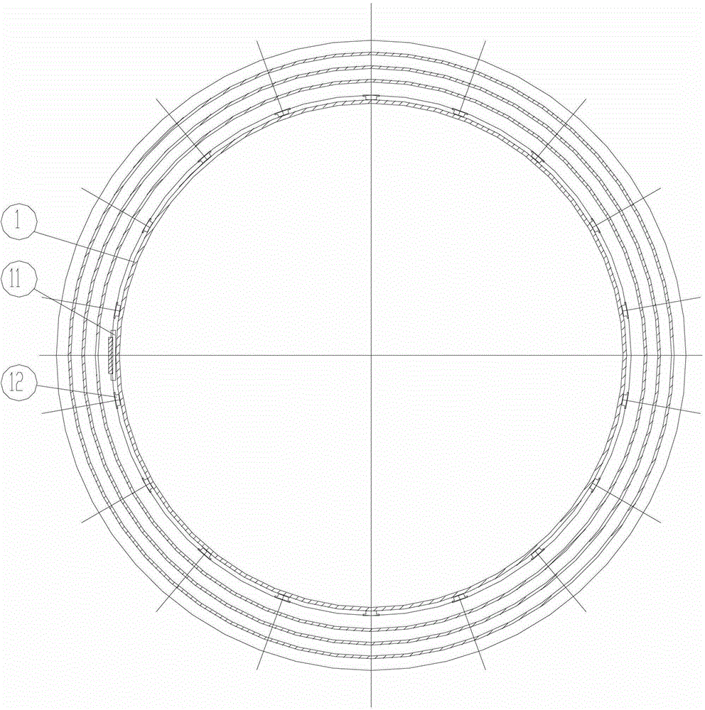 A main transformer low-voltage foil structure and its realization method