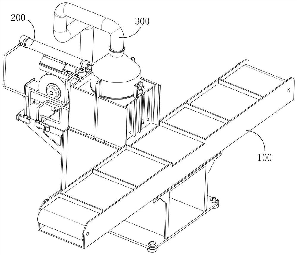 Ultrasonic dewatering assembly applied to vegetable deep processing