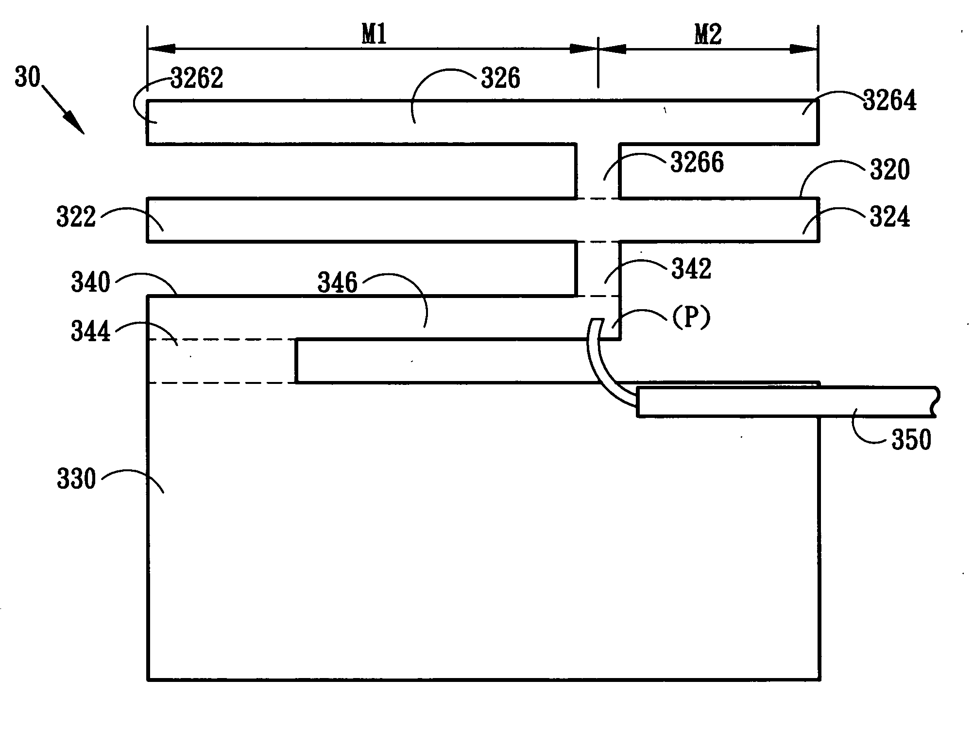 Multifrequency H-shaped antenna