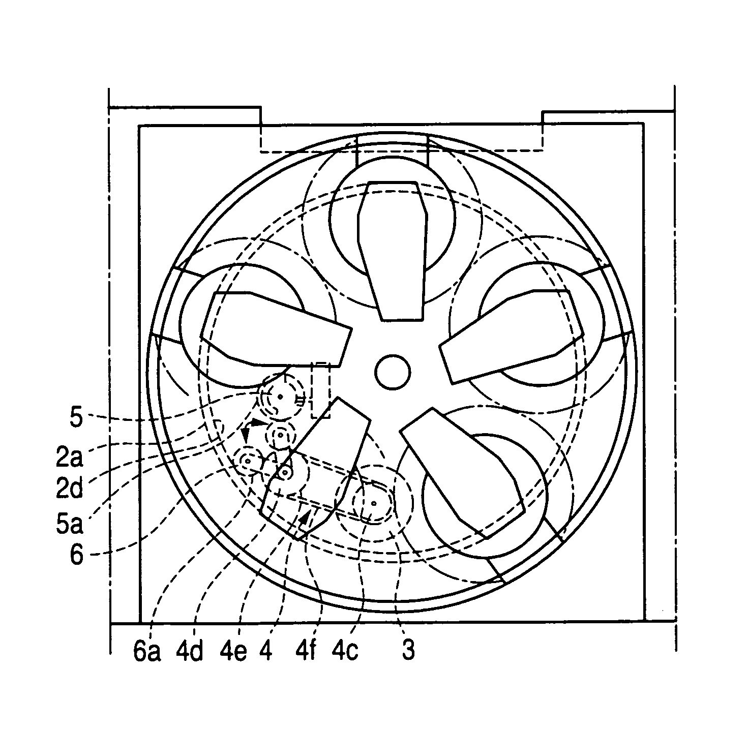 Disk table rotation supporting structure