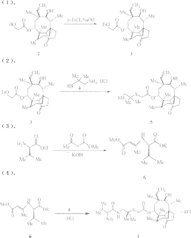 Preparation method of valnemulin hydrochloride