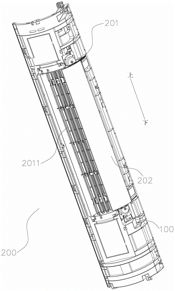 Door opening and closing device of air conditioner and air conditioner having same