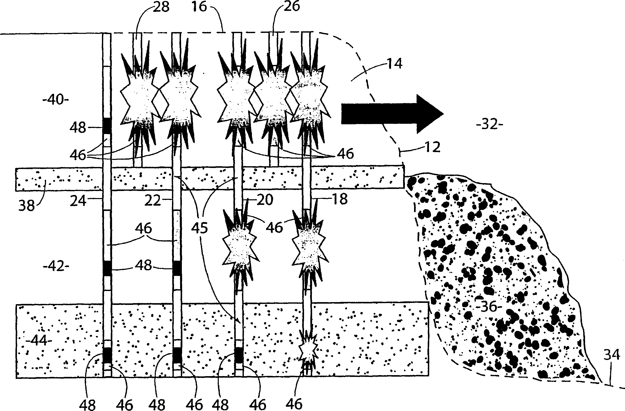 Method of blasting multiple layers or levels of rock