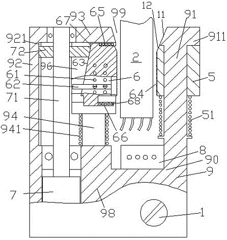 Power cable wiring positioning device
