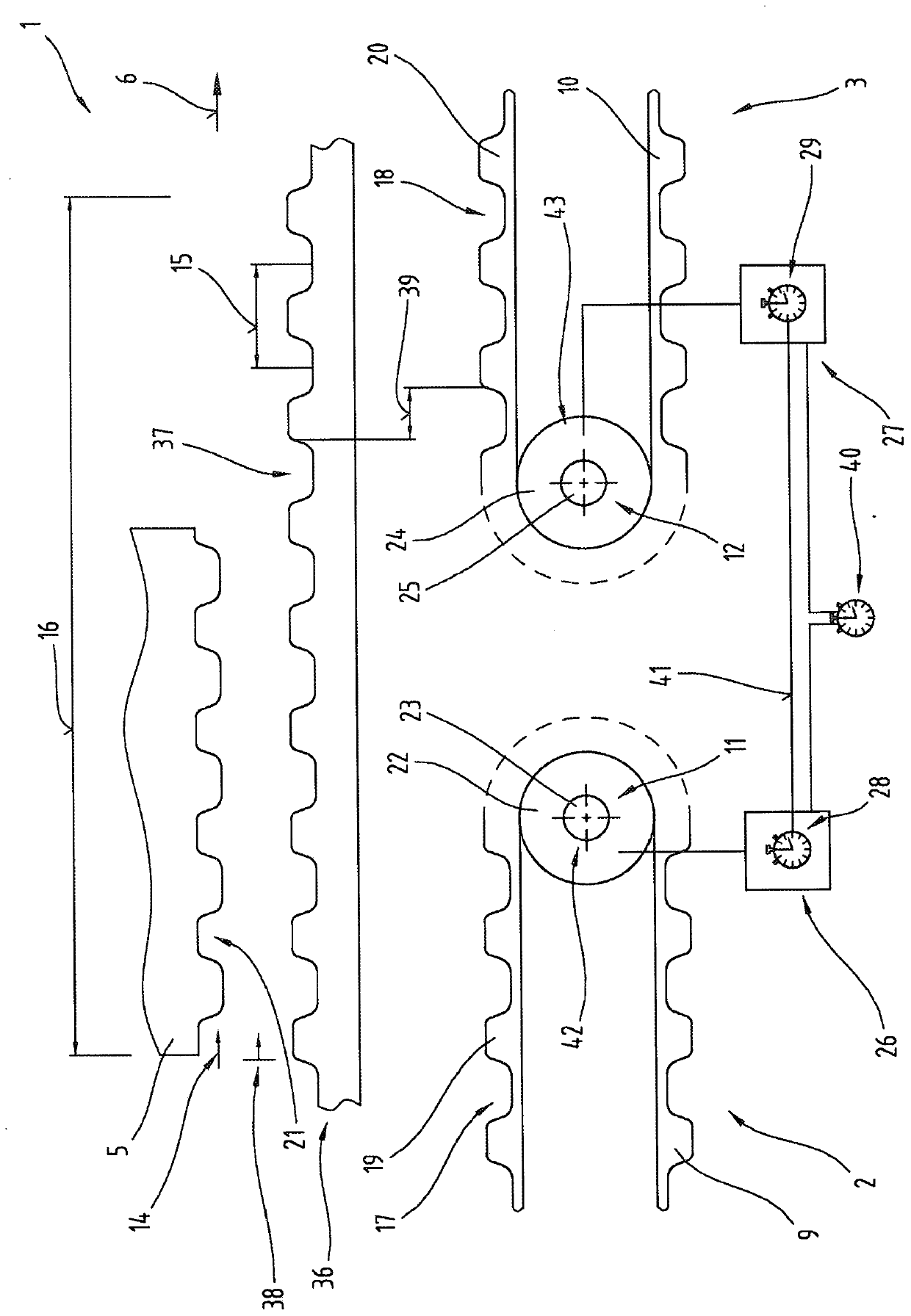 Method for transferring a workpiece support between two toothed belt conveyors