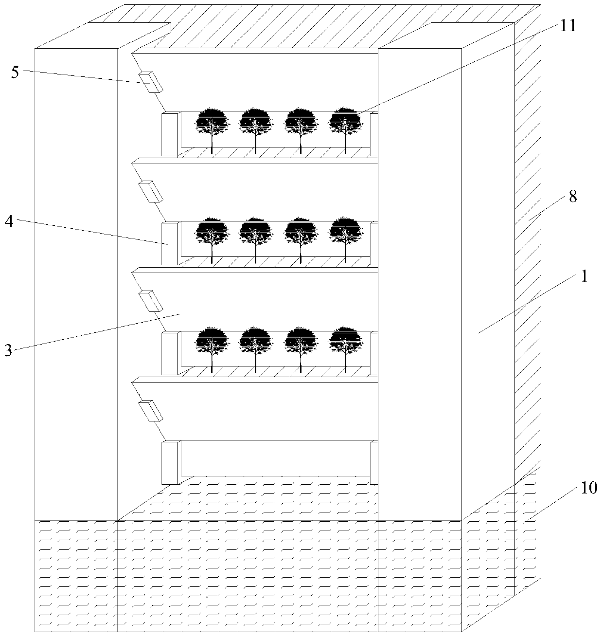 Novel pile-plate type ecological retaining wall construction method