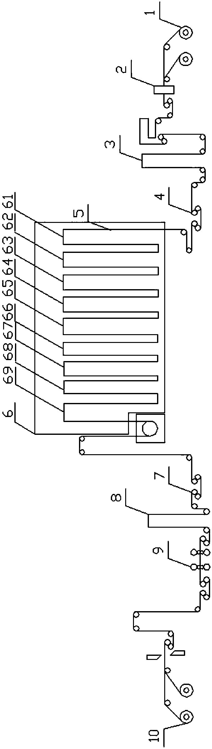 Vertical continuous annealing furnace interior reverse belt penetrating control method