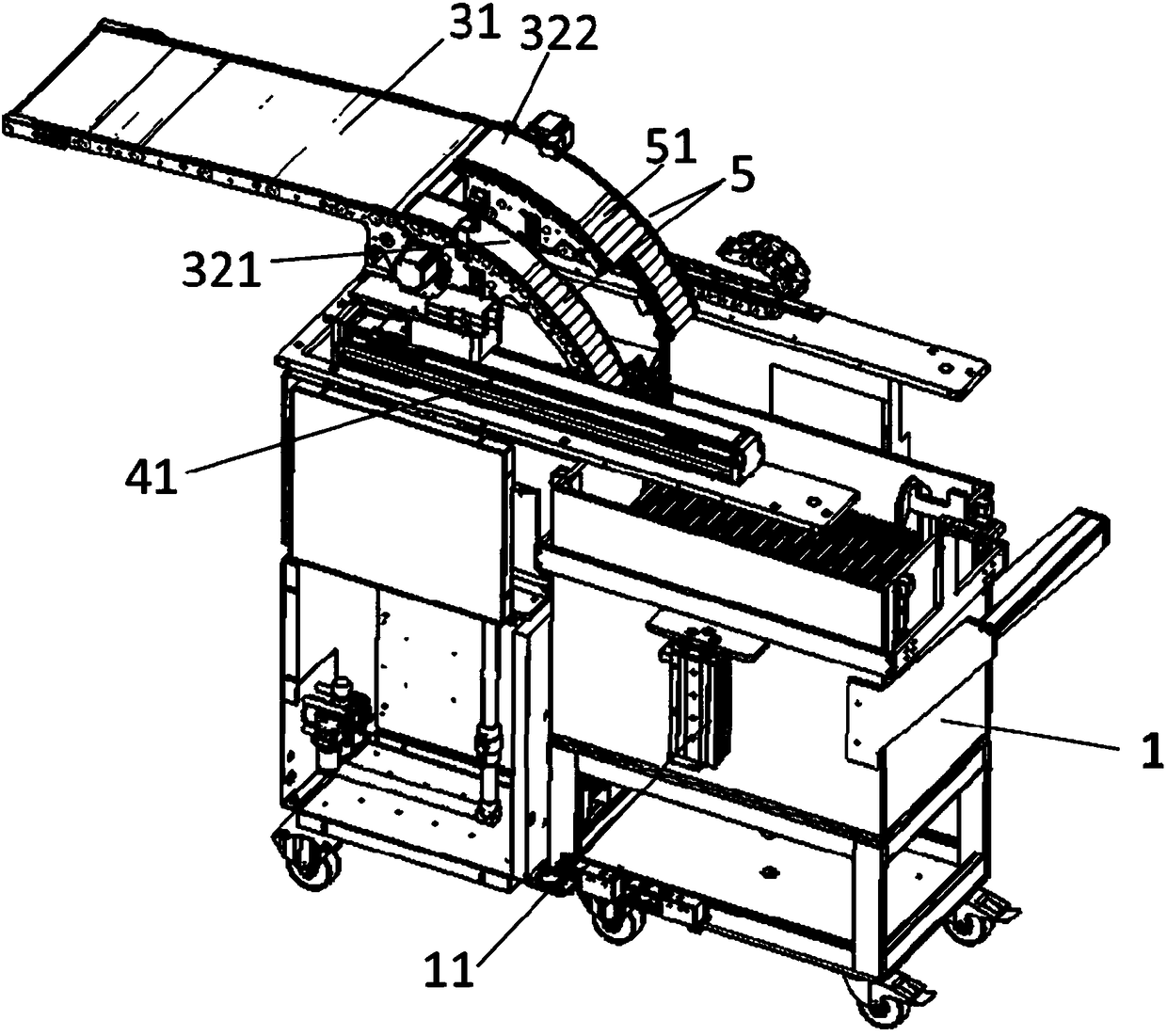 Automatic feeding device, storage vehicle, automatic feeding equipment and automatic feeding method