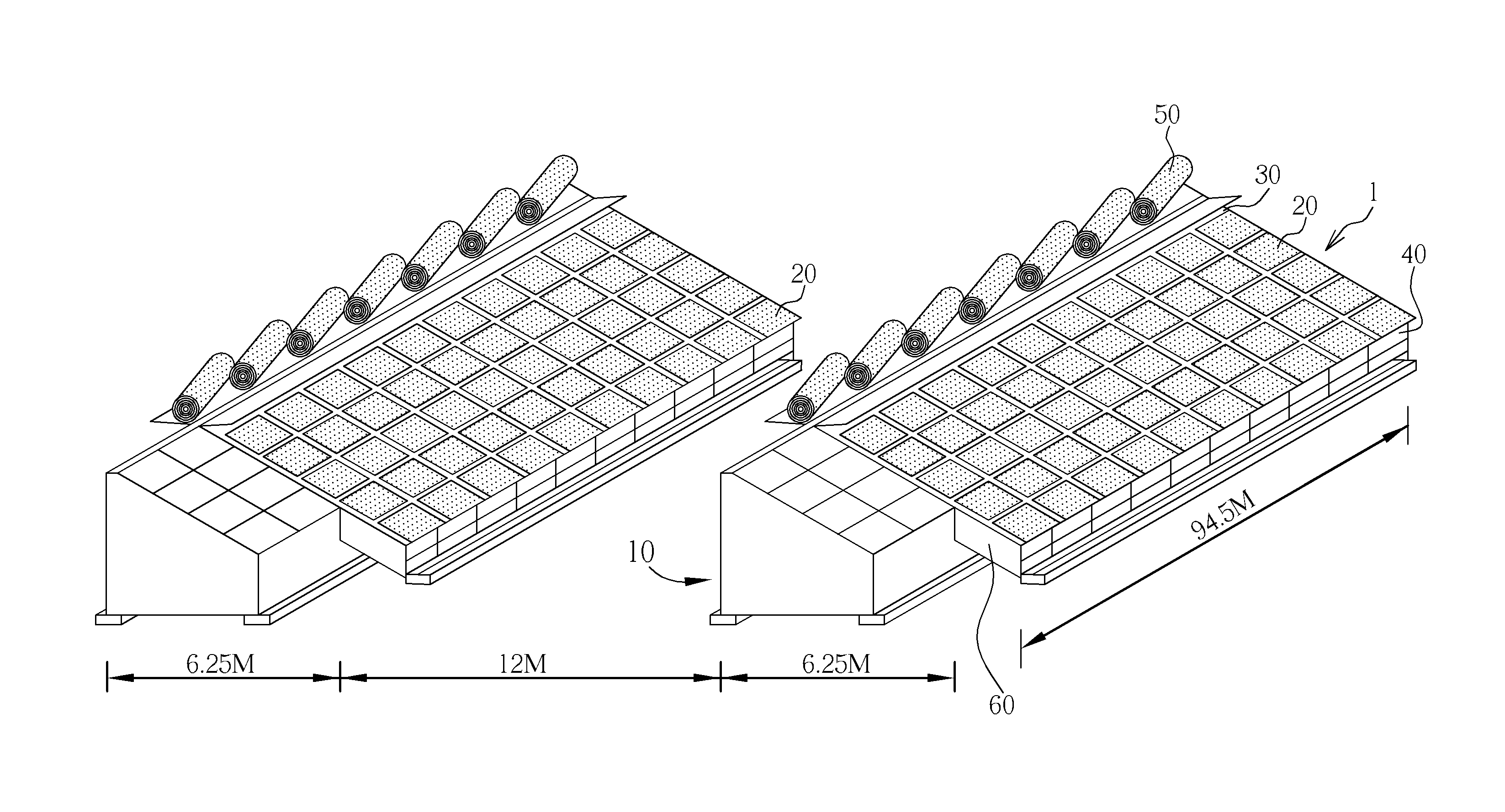 Photovoltaic greenhouse structure