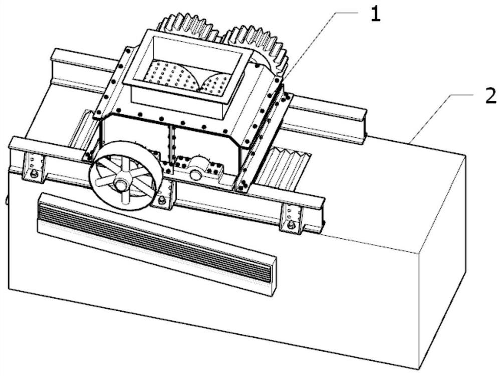 Uniform stone crushing device for highway construction