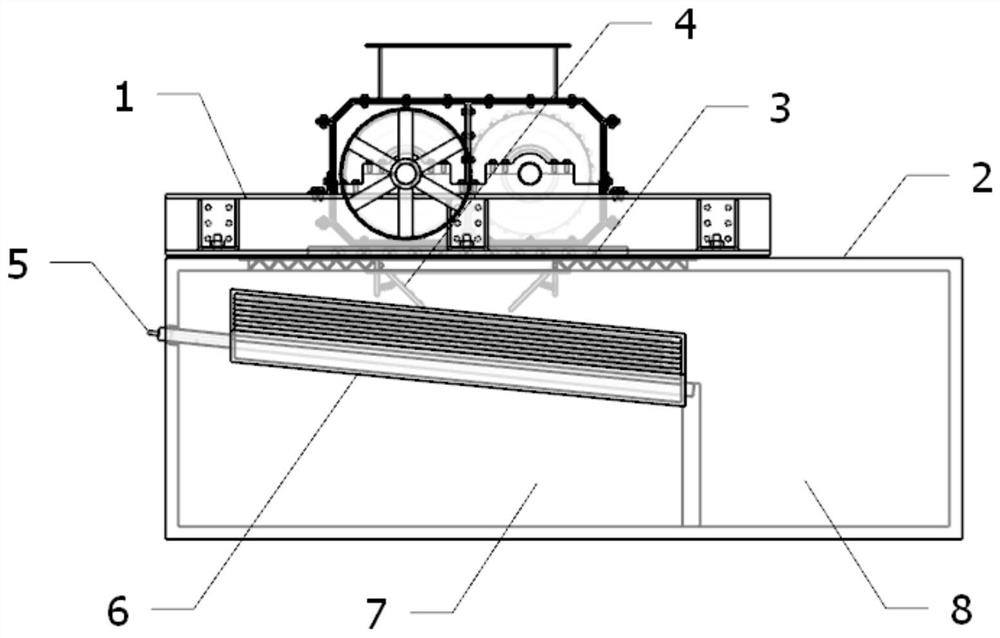 Uniform stone crushing device for highway construction