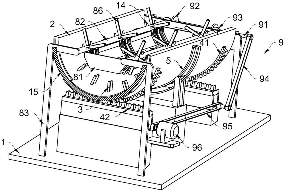 Movable construction waste crushing and recycling device