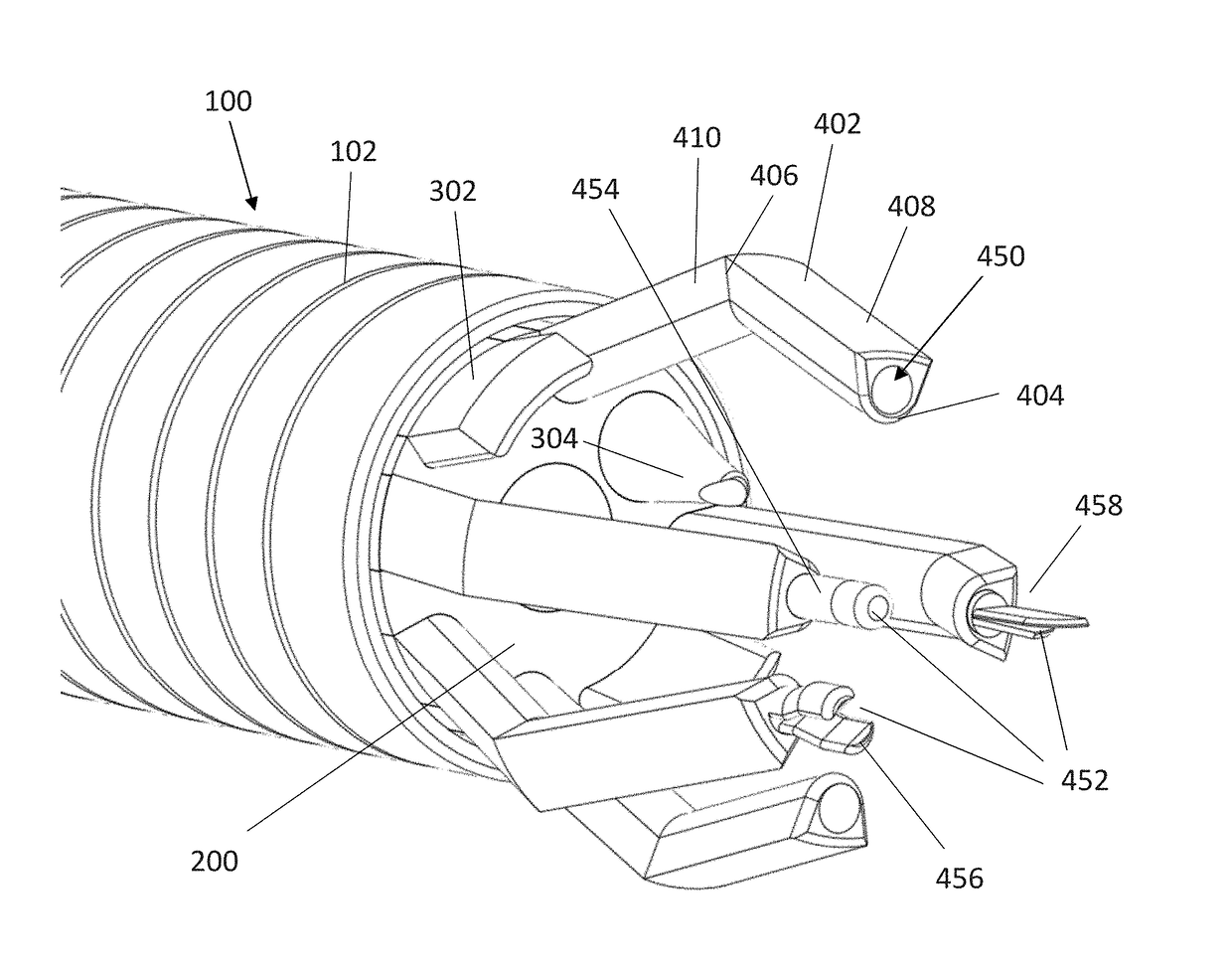 Minimal-access percutaneous and self-retracting surgical system