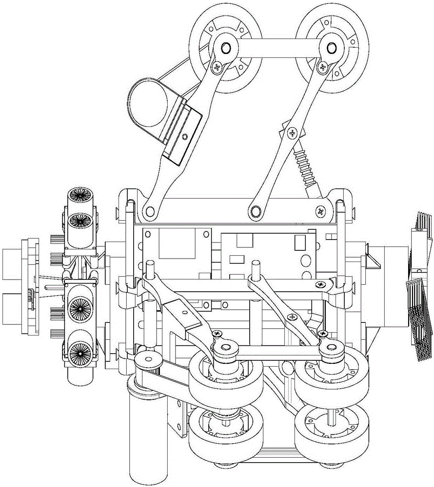 Cleaning robot capable of automatically adapting to pipeline inner diameter