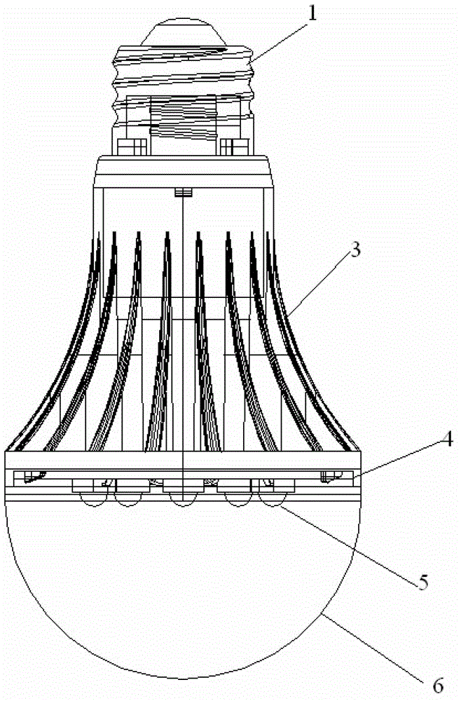 Light-emitting diode (LED) lamp and preparation method thereof