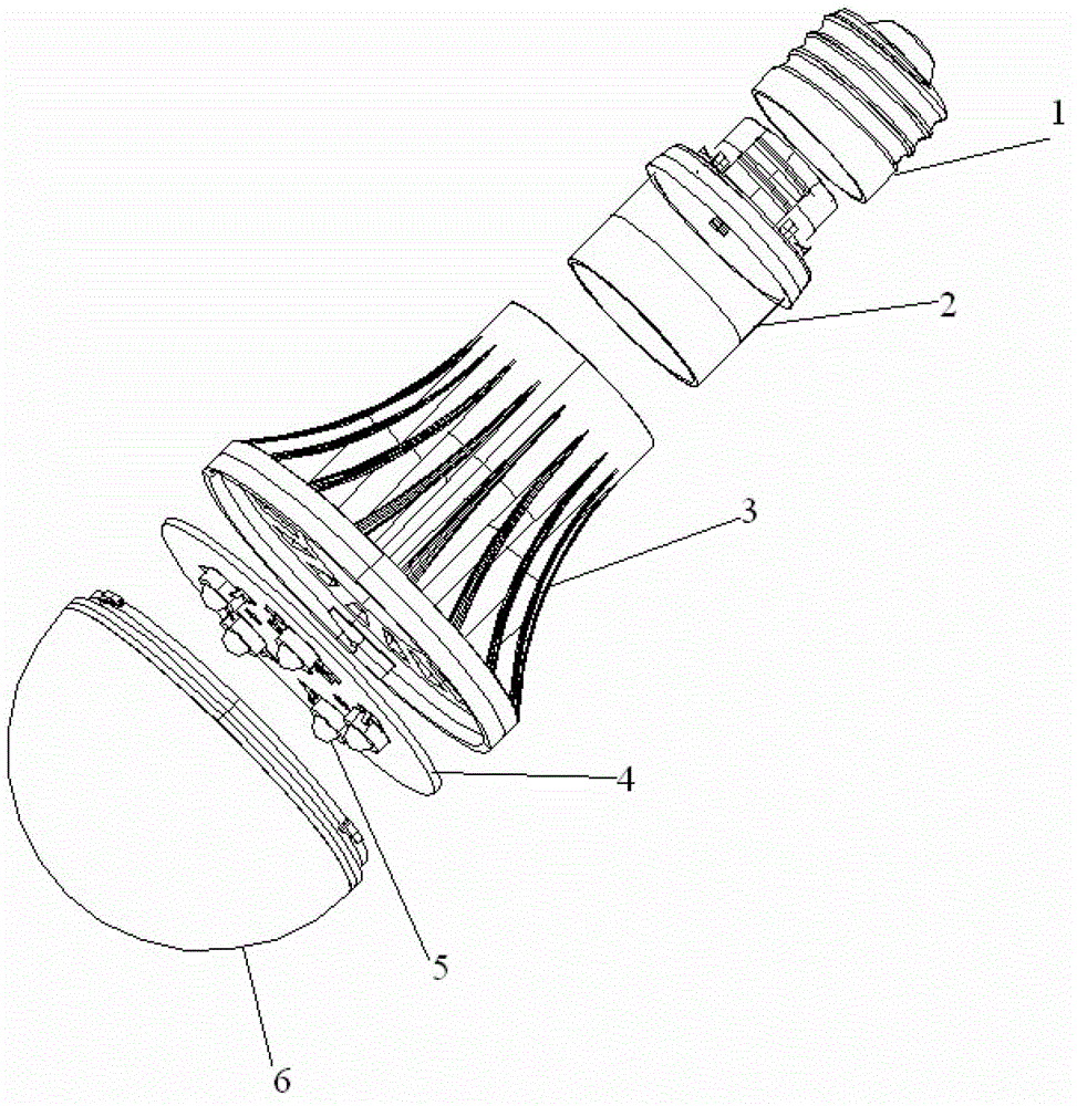 Light-emitting diode (LED) lamp and preparation method thereof