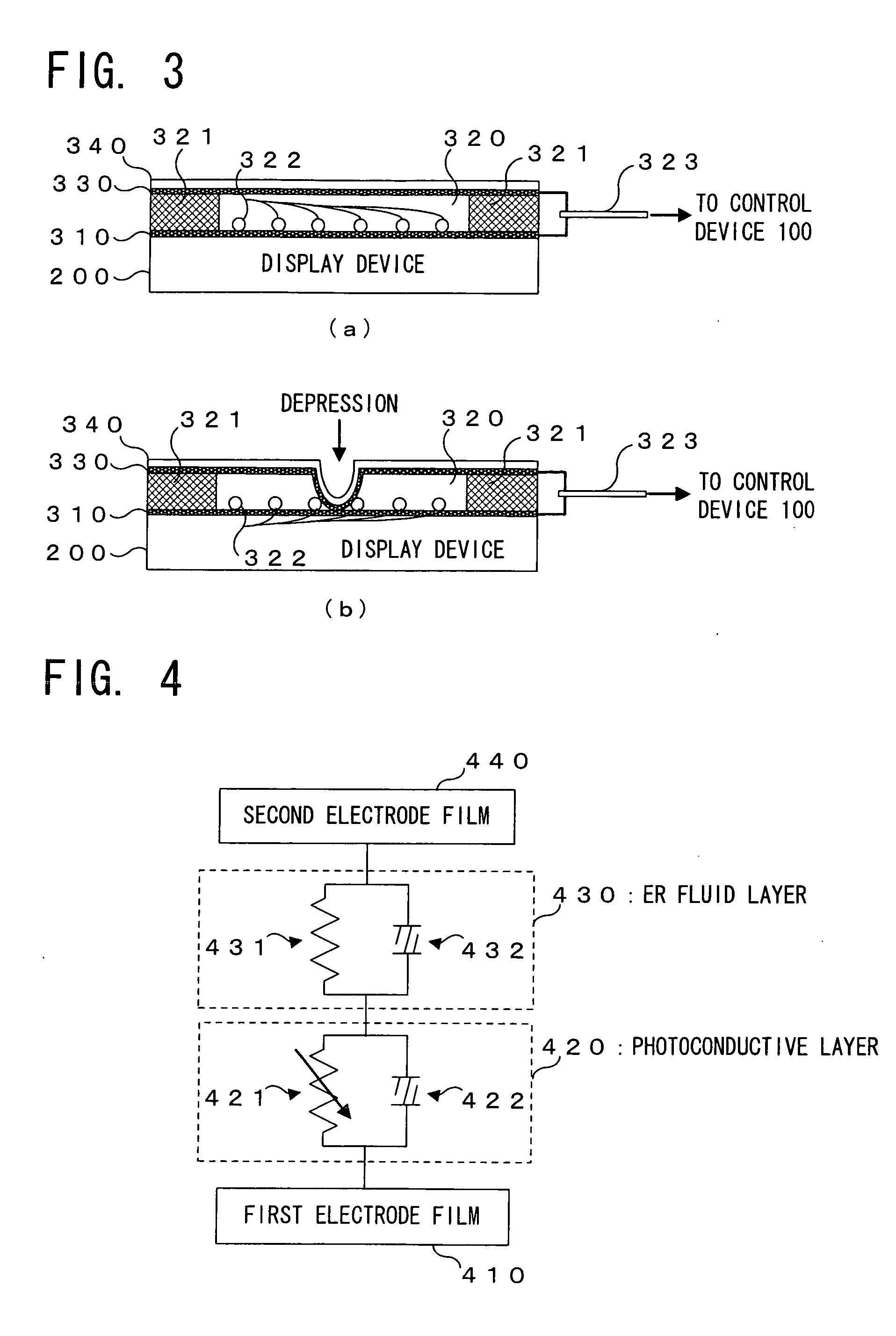 Tactile display device and touch panel apparatus with tactile display function
