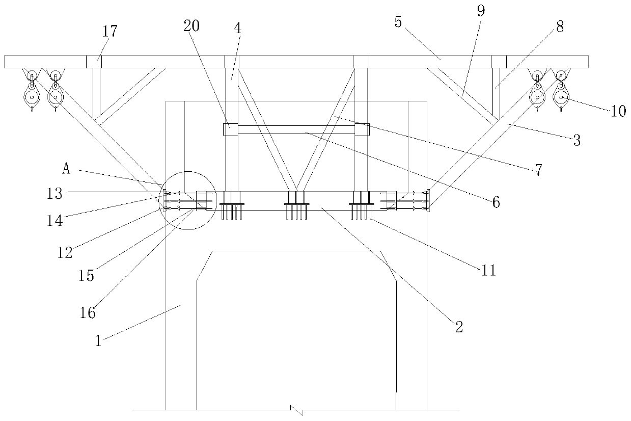 Construction method of cable bent tower stay cable installation system