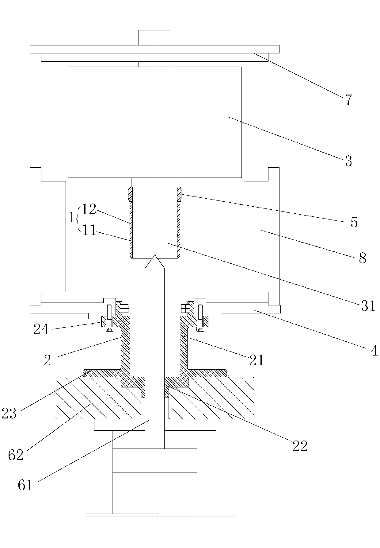 Stator, rotor and bearing one-time assembled precision guiding device for permanent magnetism motor