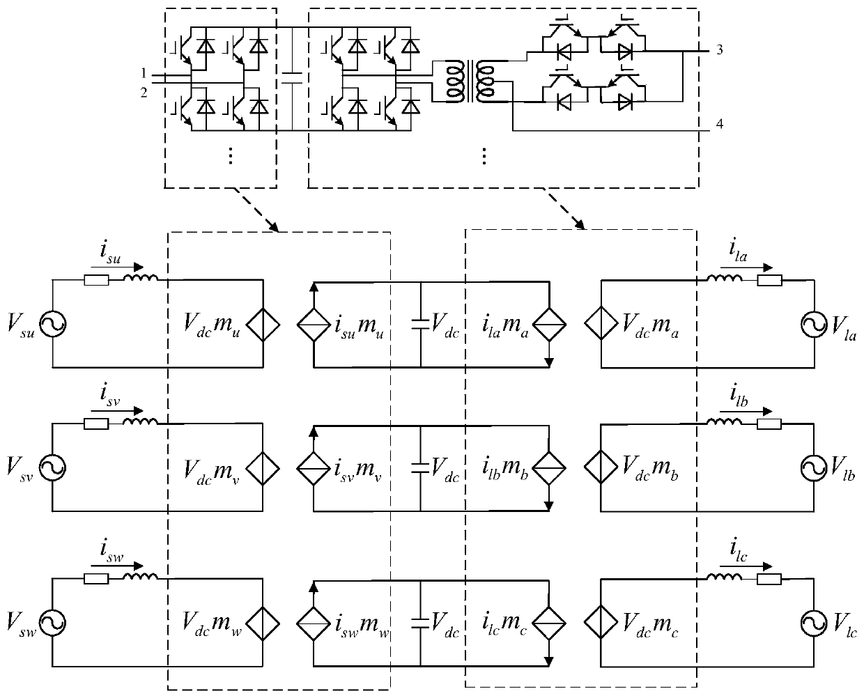 Modular multi-level high-power alternating-current/alternating-current converter based on high-frequency transformer
