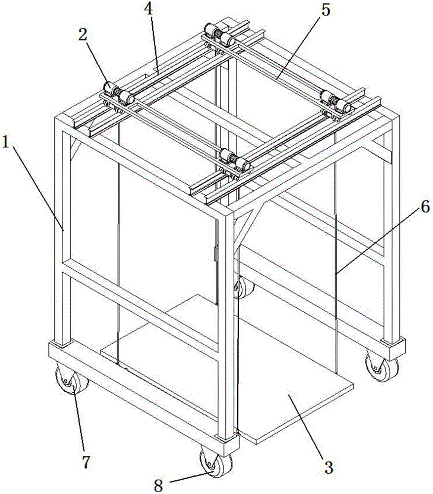 Hoisting machine for wheeled automobiles