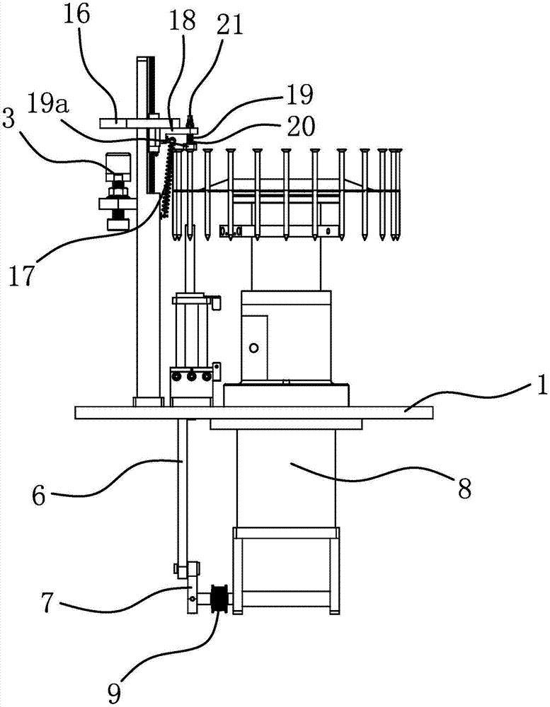 Screw bending degree detecting device