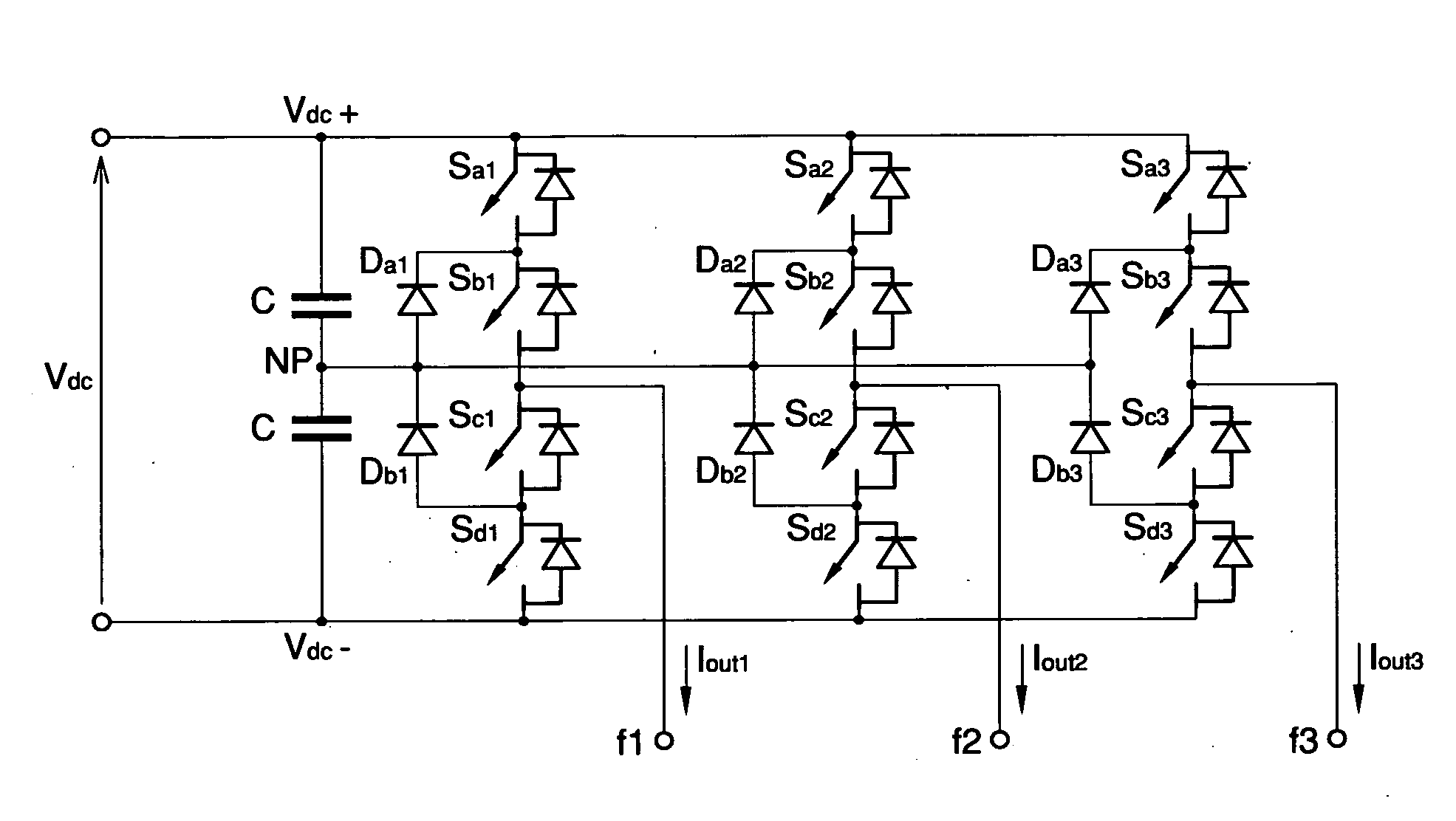 System and method for offsetting the input voltage unbalance in multilevel inverters or the like