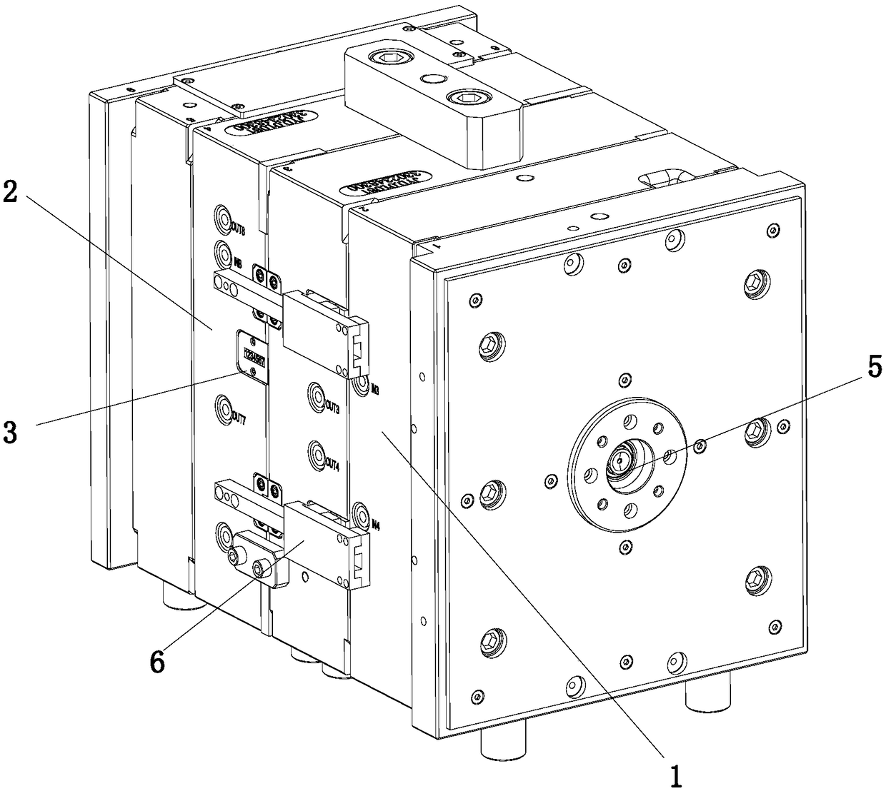 Washing machine power supply lower shell mould