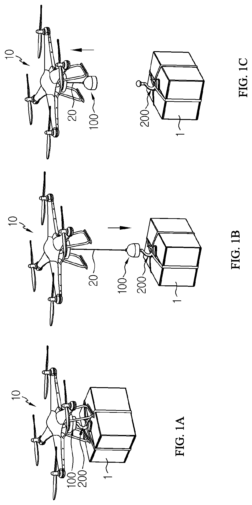 Home-delivered article loading device for drone