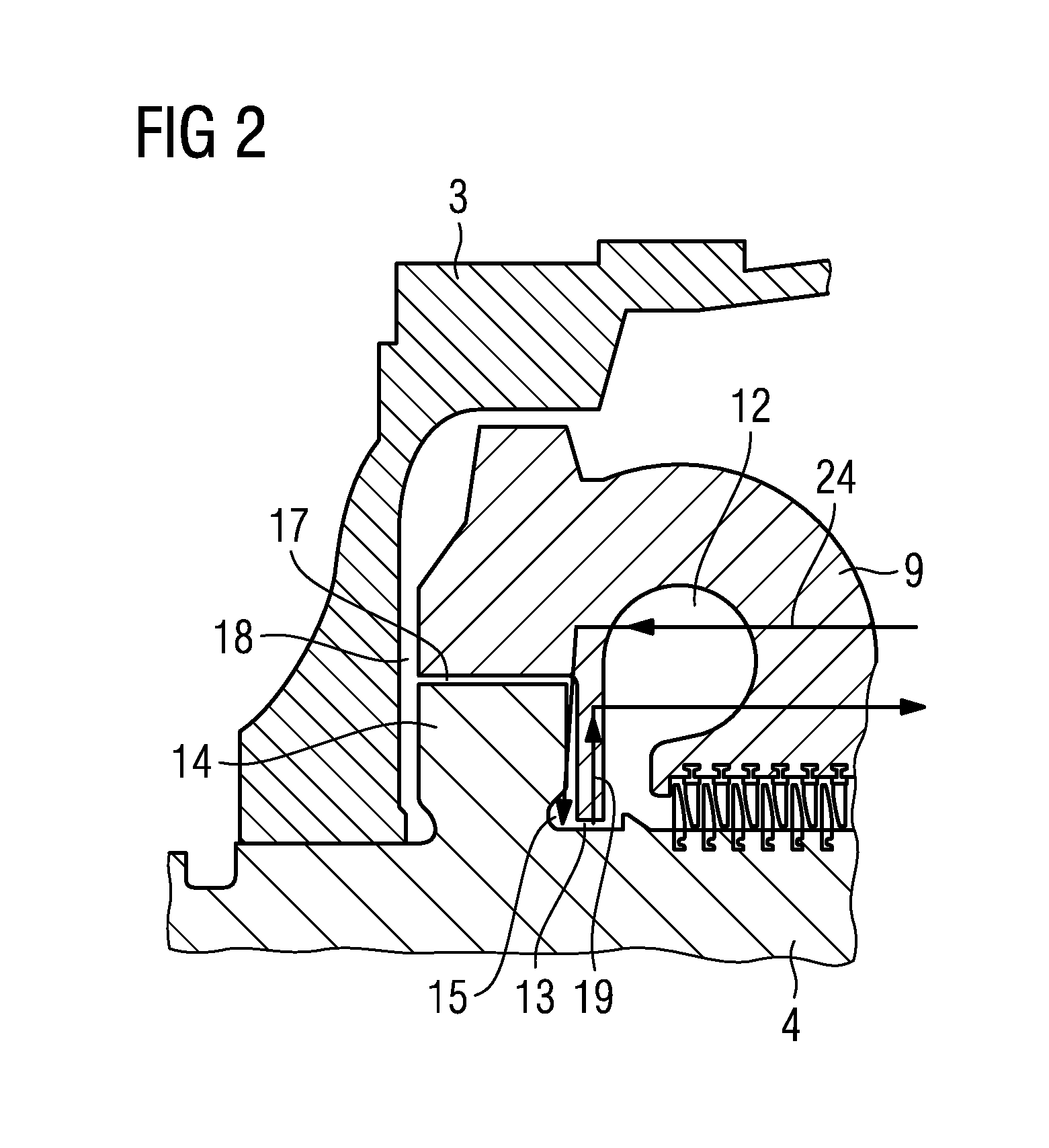 Disabling circuit in steam turbines for shutting off saturated steam
