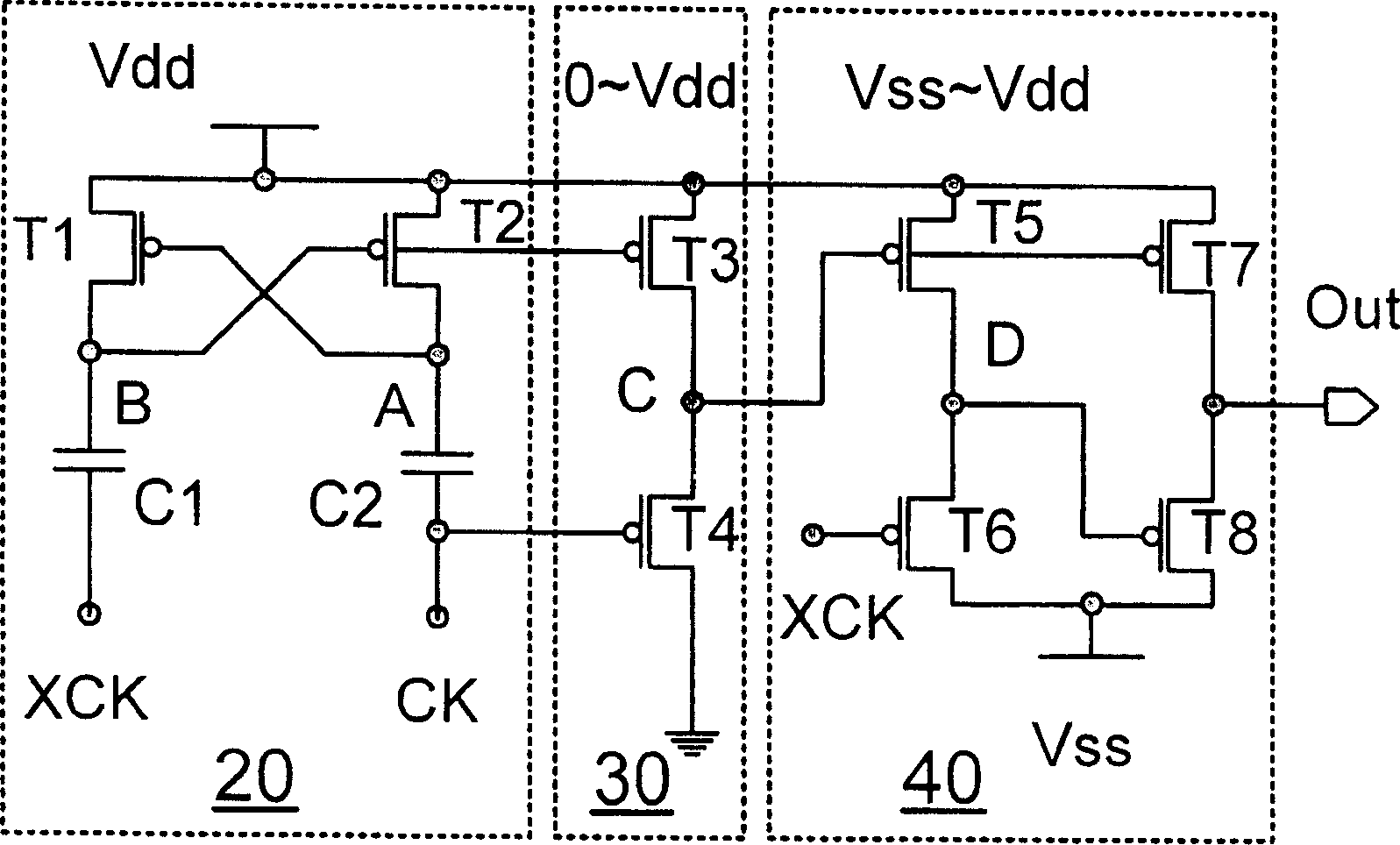 Transistor level shift circuit