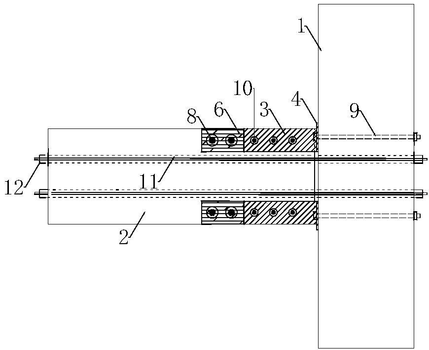 Self-resetting prefabricated concrete beam-column joint device capable of replacing top-bottom frictional energy consuming device